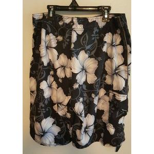 Rip Curl Board Shorts men's Swim Trunks 32 surf wax comb Aloha Black Whi…